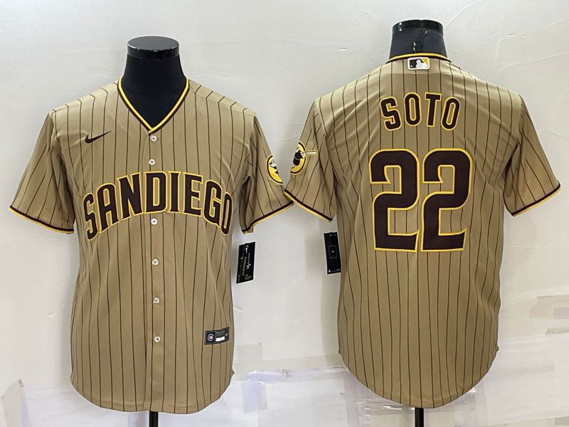 Men San Diego Padres #22 Soto brown Game Nike 2022 MLB Jersey->san diego padres->MLB Jersey